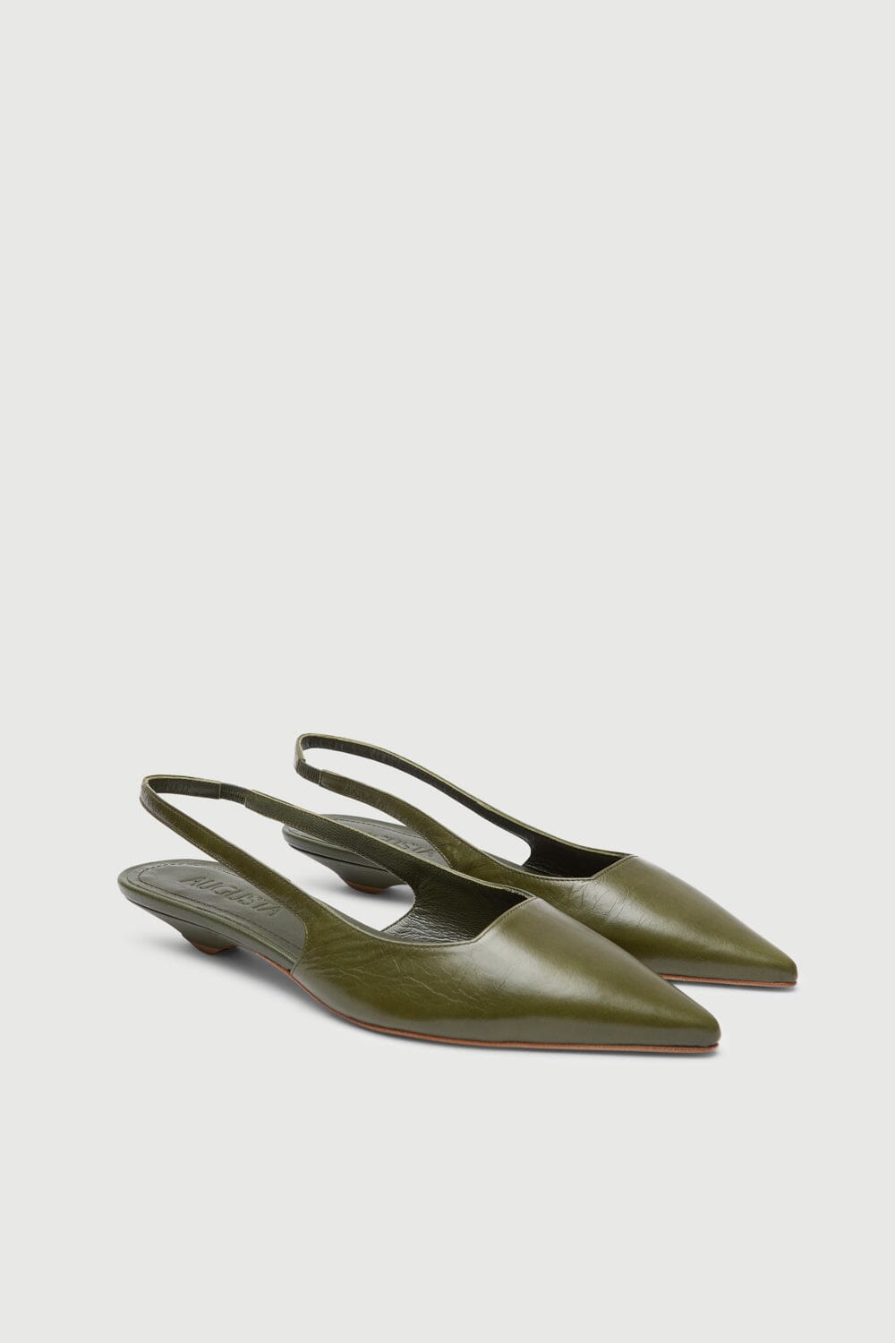 Harper Slingback Flats in Khaki Leather Harper AUGUSTA 