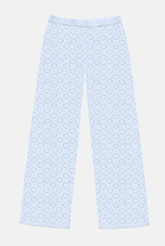 Honeycomb Pants Silver Trousers Carlota Cahis 