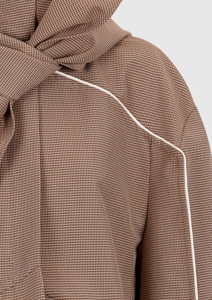 Houndstooth hooded parka Coats Boscoier 