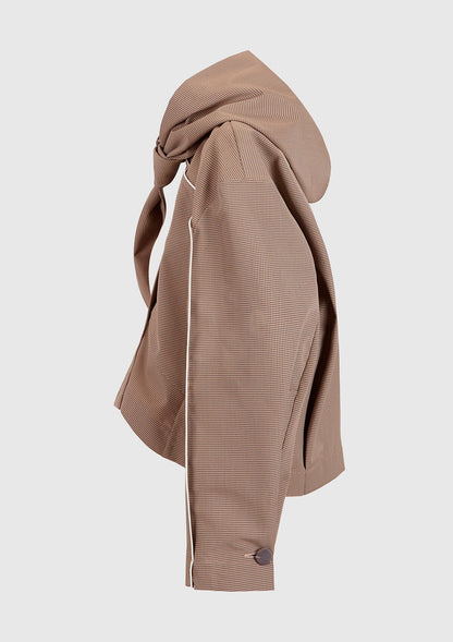 Houndstooth hooded parka Coats Boscoier 