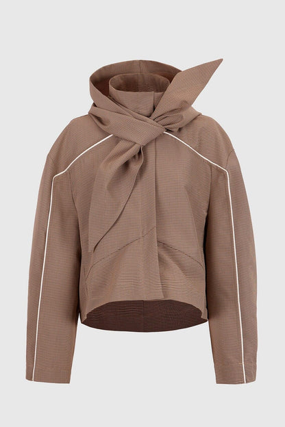 Houndstooth hooded parka Coats Boscoier 