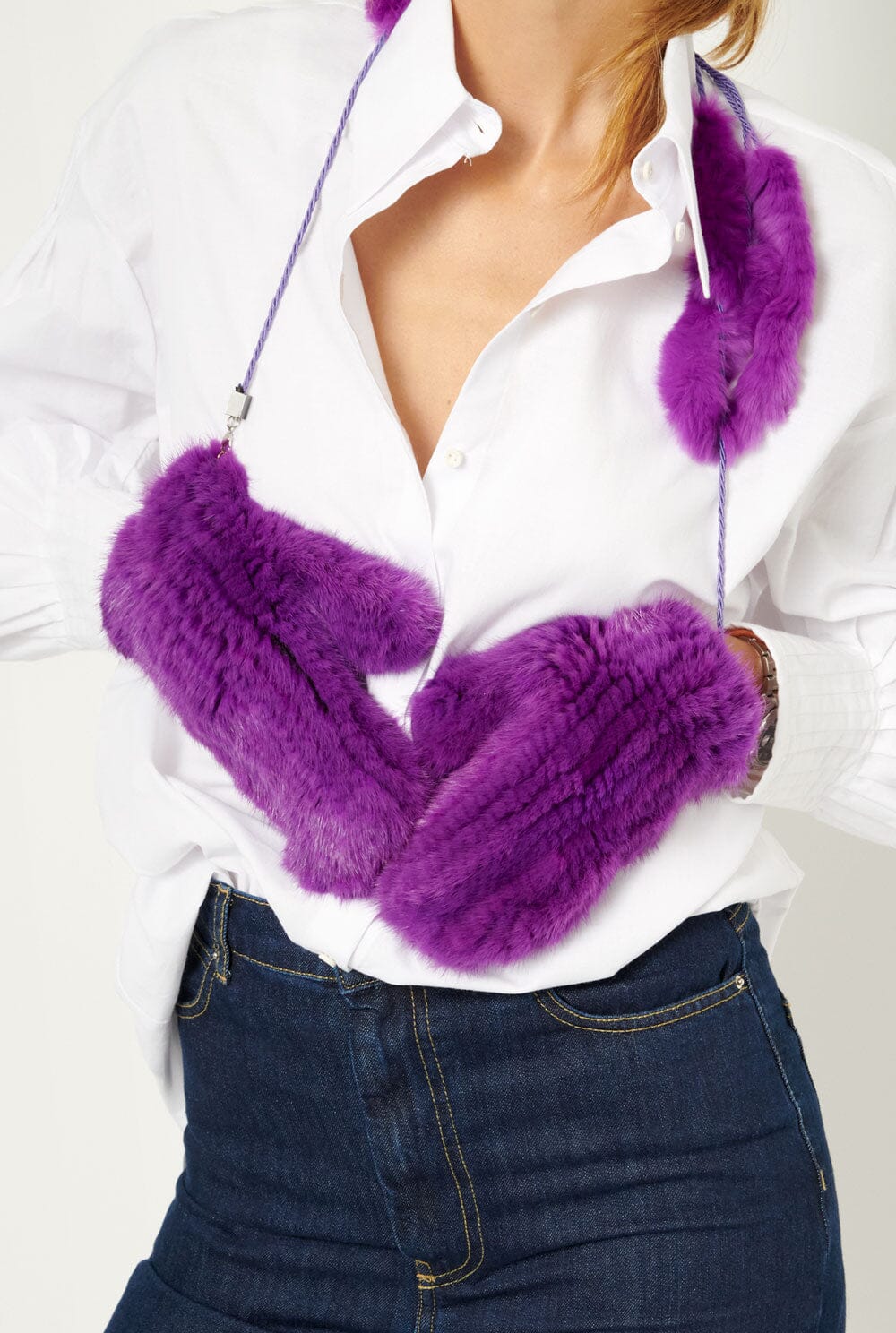 Iceberg mittens bright purple Gloves Baltei Studio 