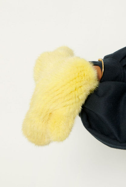 Iceberg mittens bright yellow Gloves Baltei Studio 