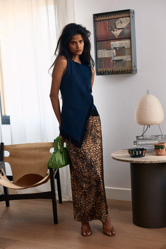 Ines Top Fringes Navy Tops and Blouses Laia Alen 