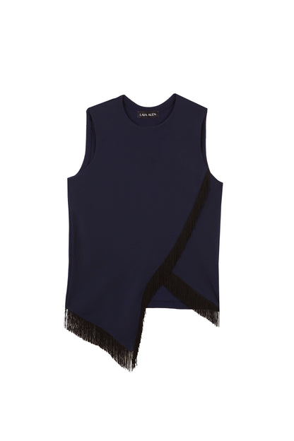 Ines Top Fringes Navy Tops and Blouses Laia Alen 