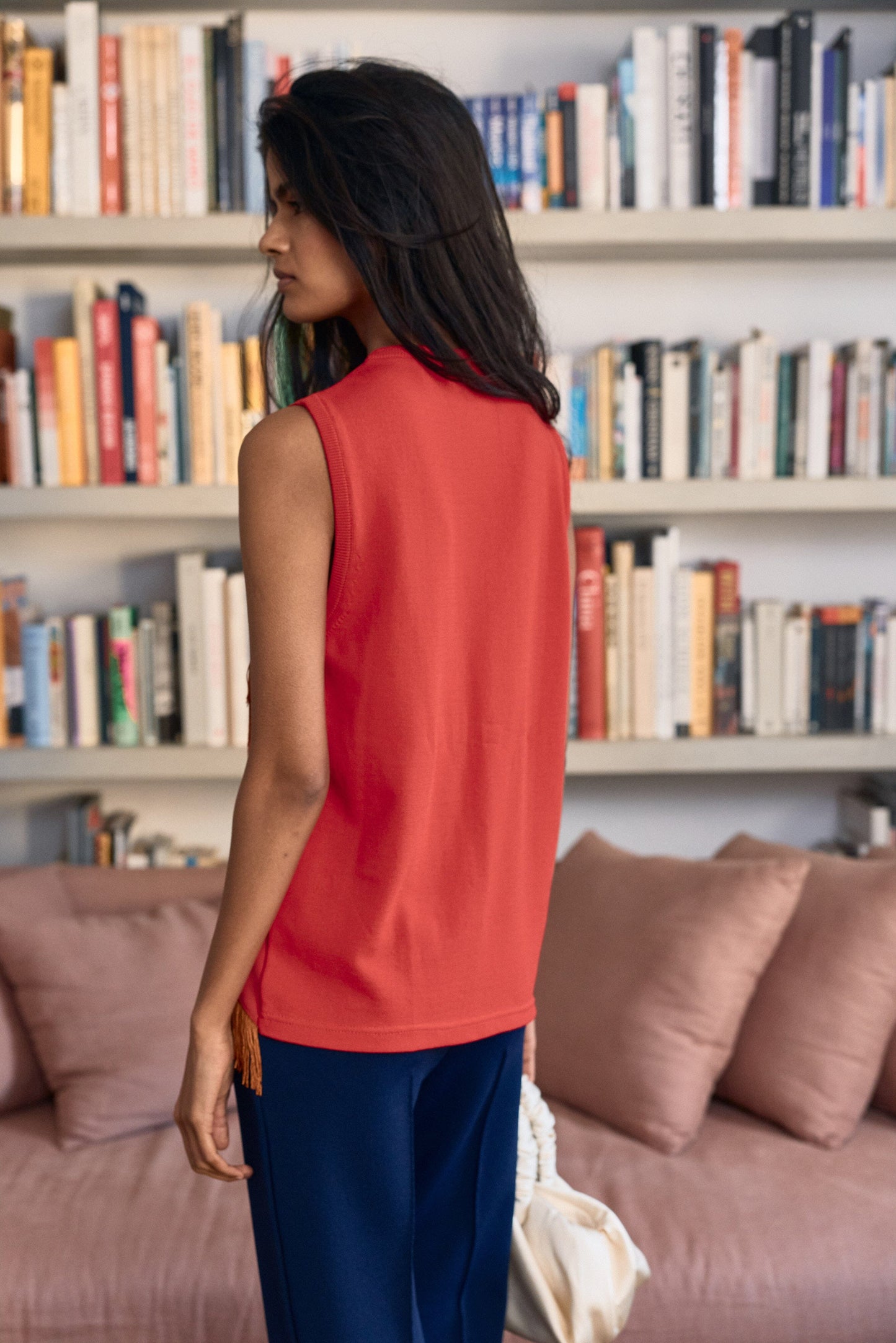 Ines Top Fringes Red Tops and Blouses Laia Alen 