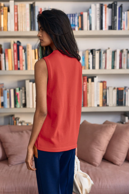 Ines Top Fringes Red Tops and Blouses Laia Alen 