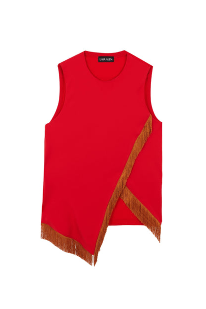 Ines Top Fringes Red Tops and Blouses Laia Alen 