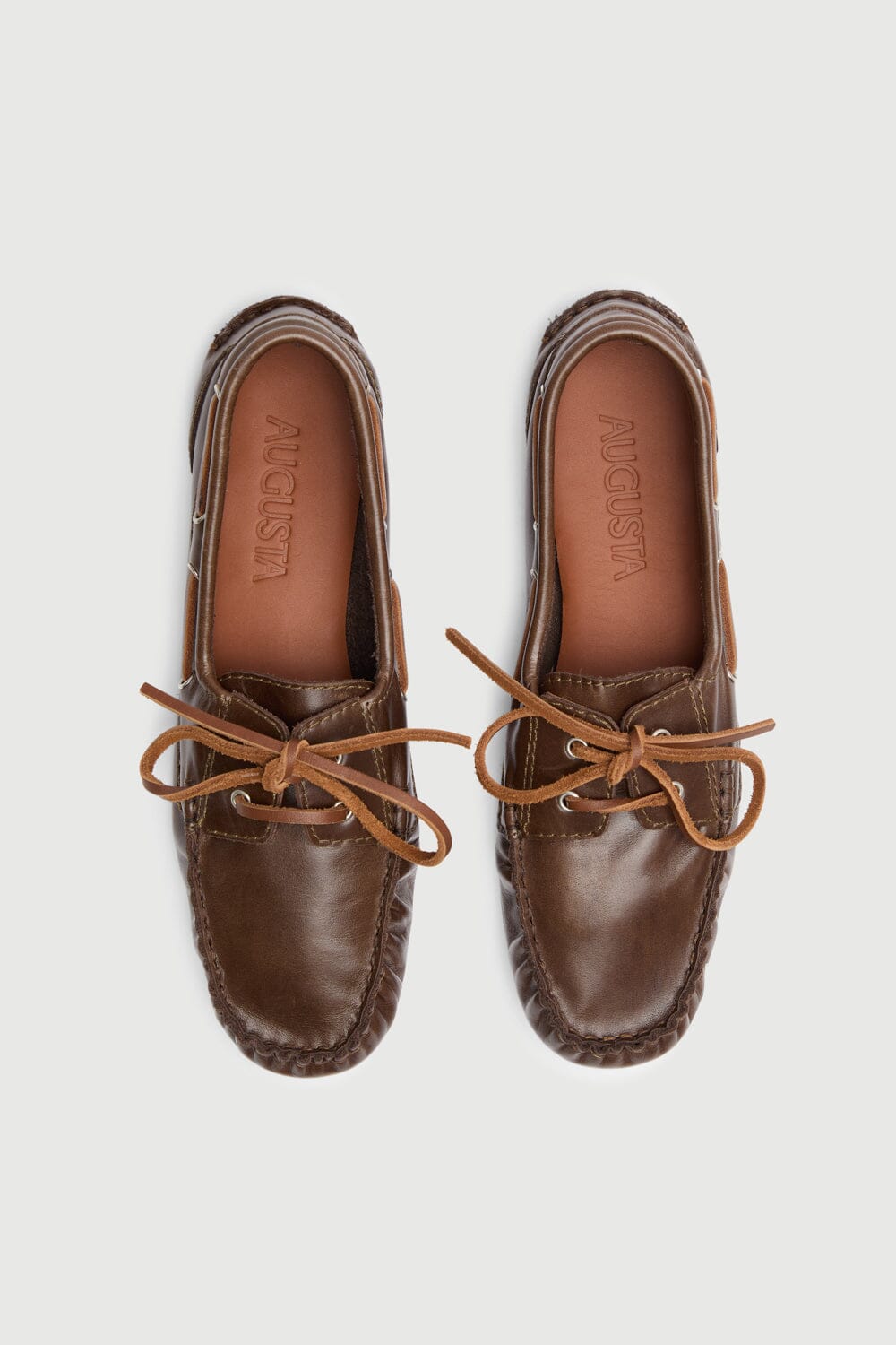 Ivy loafers in Chocolate Leather Loafers AUGUSTA 