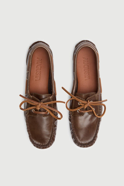 Ivy loafers in Chocolate Leather Loafers AUGUSTA 