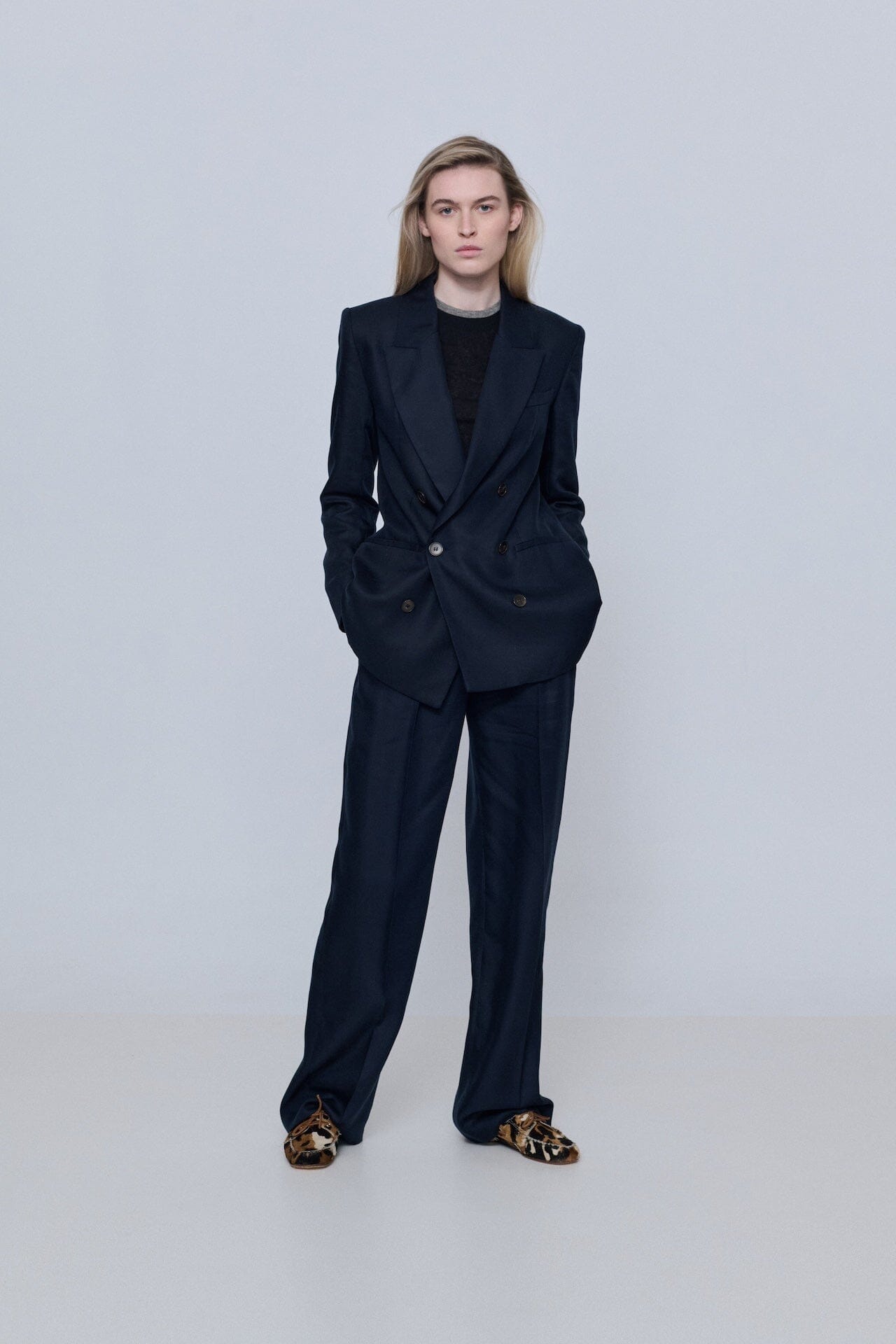 Ivy loafers in Dark Cow print Calf Hair Loafers AUGUSTA 