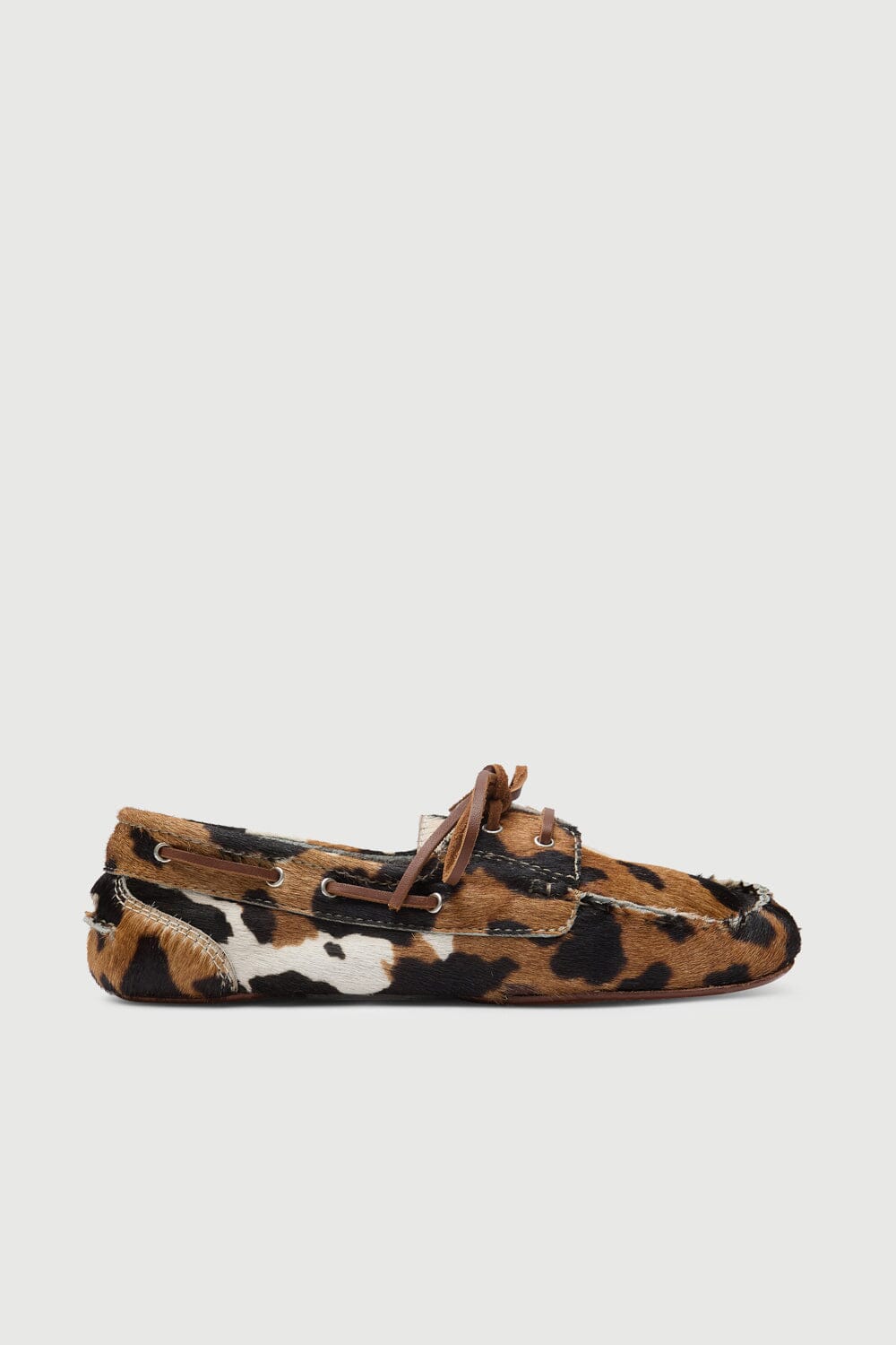 Ivy loafers in Dark Cow print Calf Hair Loafers AUGUSTA 