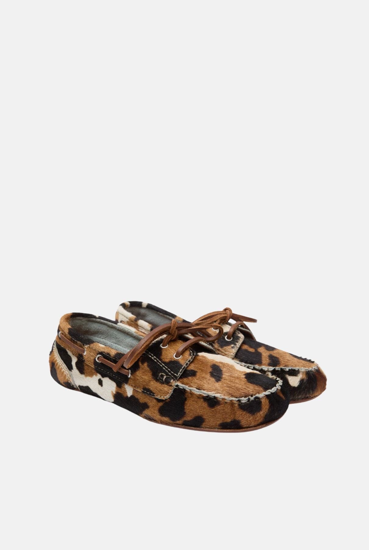 Ivy loafers in Dark Cow print Calf Hair Loafers AUGUSTA 