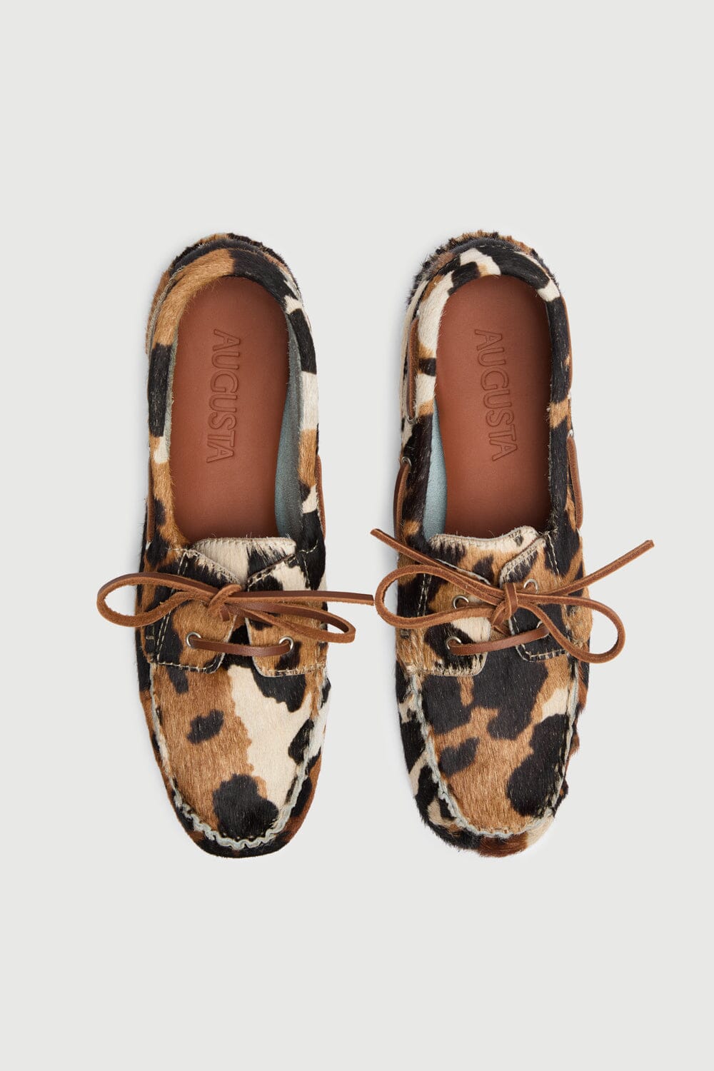 Ivy loafers in Dark Cow print Calf Hair Loafers AUGUSTA 
