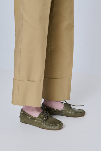 Ivy loafers in Khaki Leather Loafers AUGUSTA 