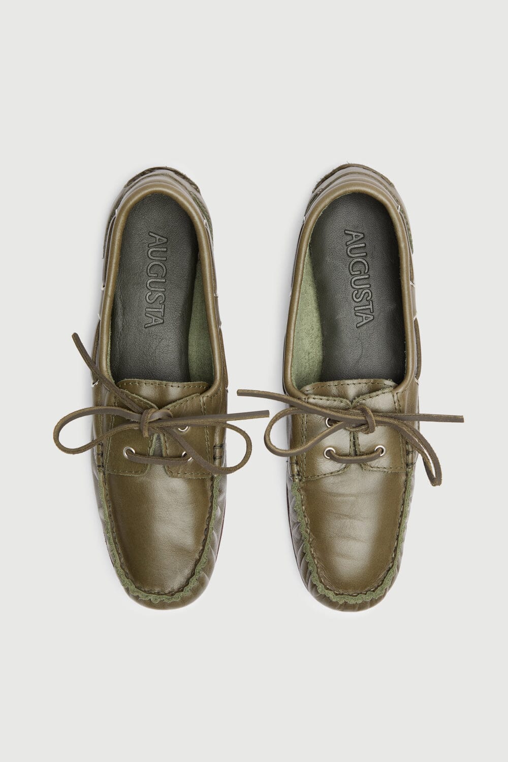 Ivy loafers in Khaki Leather Loafers AUGUSTA 