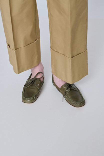 Ivy loafers in Khaki Leather Loafers AUGUSTA 