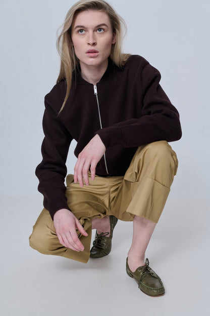 Ivy loafers in Khaki Leather Loafers AUGUSTA 