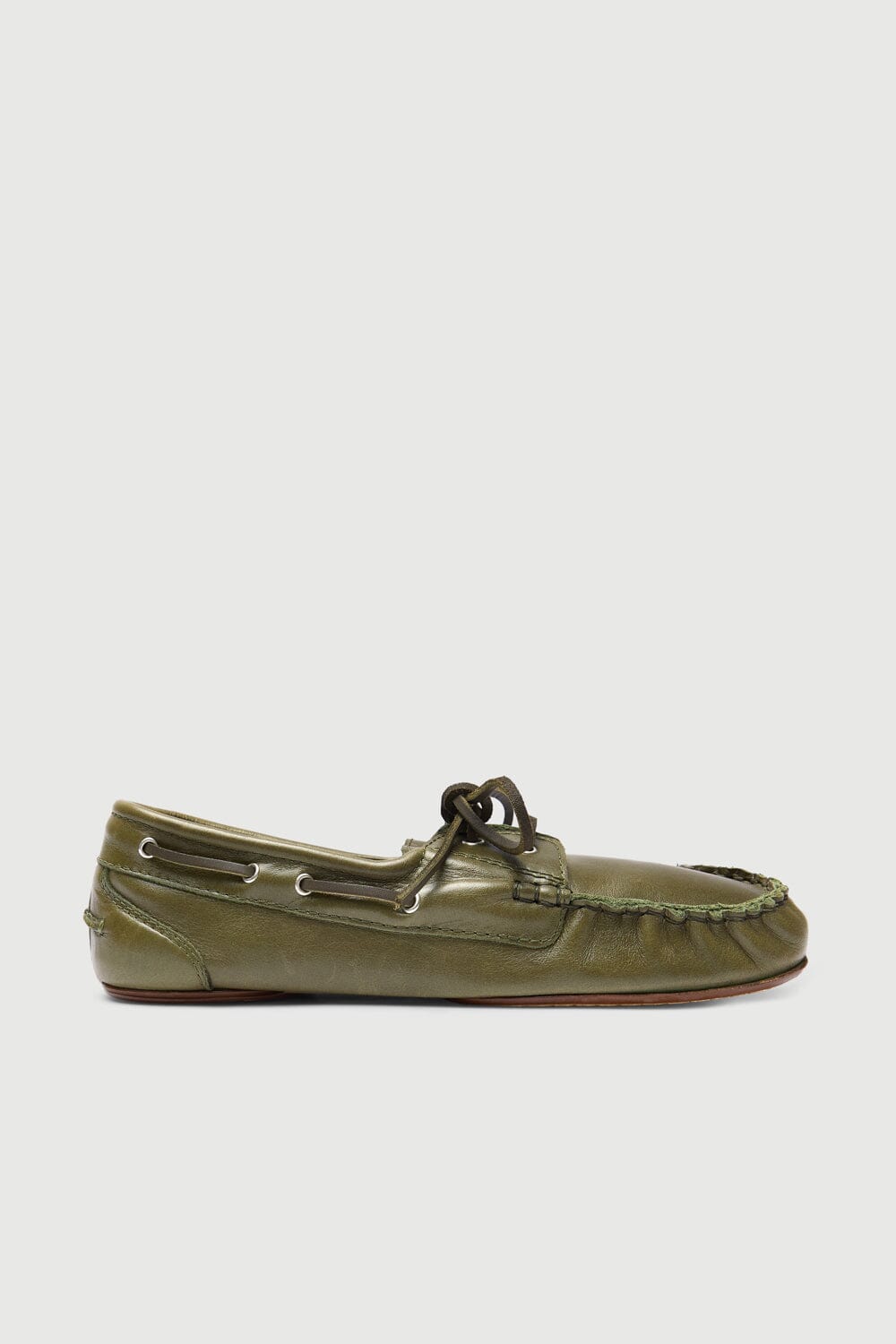 Ivy loafers in Khaki Leather Loafers AUGUSTA 