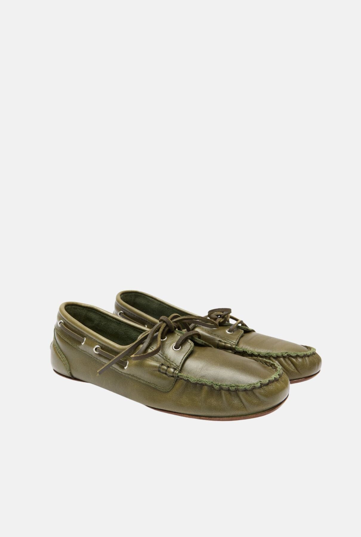 Ivy loafers in Khaki Leather Loafers AUGUSTA 
