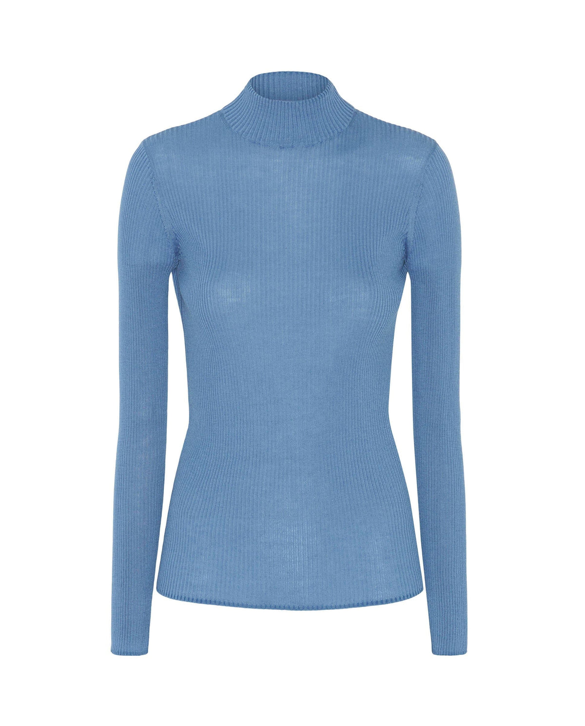 Jersey azul de canalé de lana · Mirto · vista 4