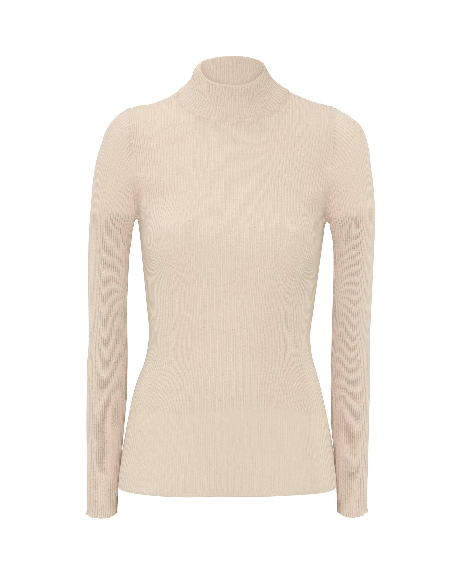 Jersey beige de canalé de lana MUJER / PRENDAS DE PUNTO / JERSEIS DE PUNTO Mirto 