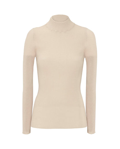Jersey beige de canalé de lana MUJER / PRENDAS DE PUNTO / JERSEIS DE PUNTO Mirto 