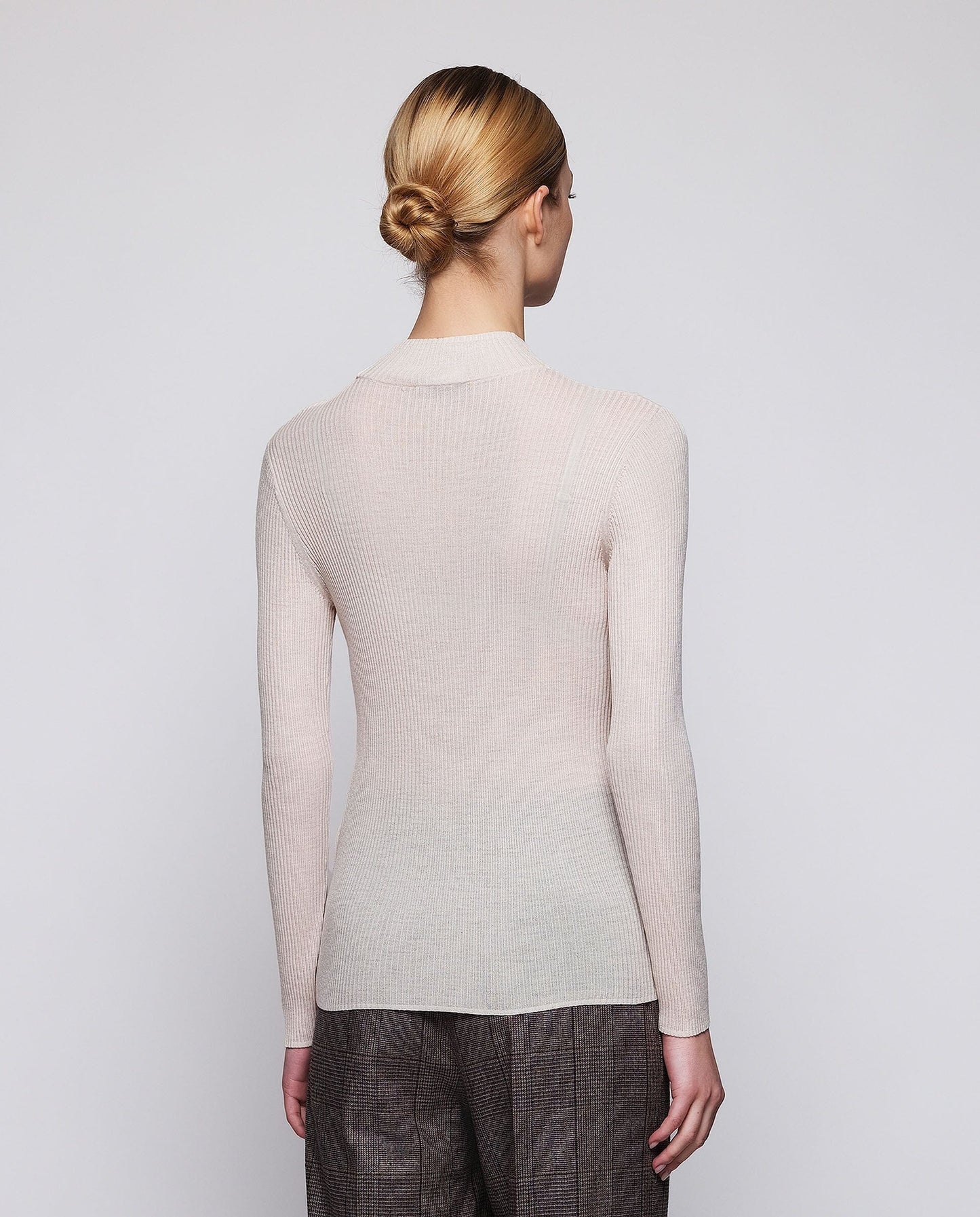 Jersey beige de canalé de lana MUJER / PRENDAS DE PUNTO / JERSEIS DE PUNTO Mirto 