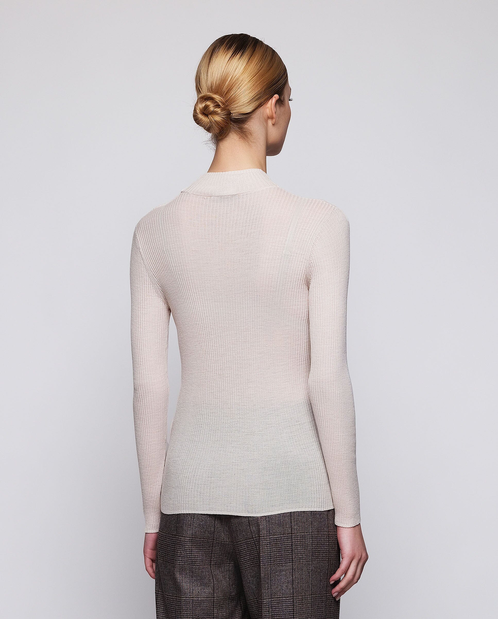 Jersey beige de canalé de lana MUJER / PRENDAS DE PUNTO / JERSEIS DE PUNTO Mirto 