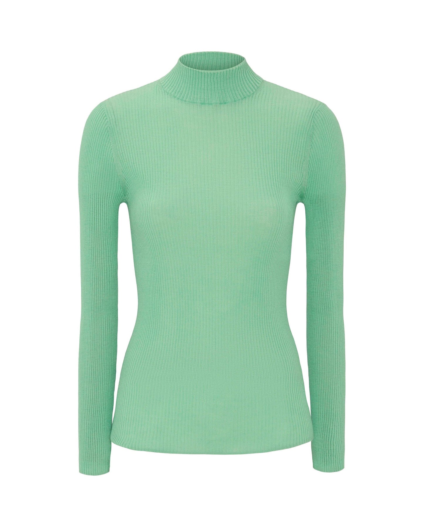 Jersey verde de canalé de lana MUJER / PRENDAS DE PUNTO / JERSEIS DE PUNTO Mirto 