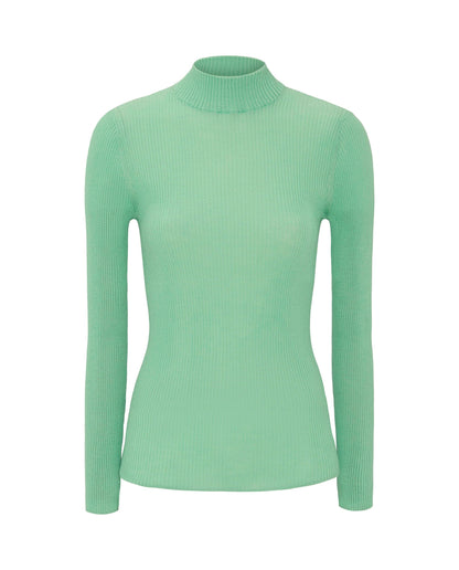 Jersey verde de canalé de lana MUJER / PRENDAS DE PUNTO / JERSEIS DE PUNTO Mirto 