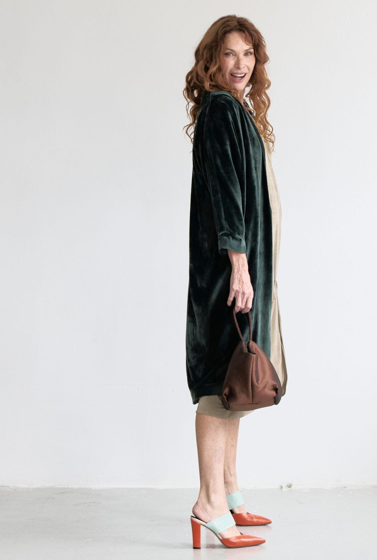 JOAN KIMONO TERCIOPELO VERDE BOSQUE Robe Duyos 