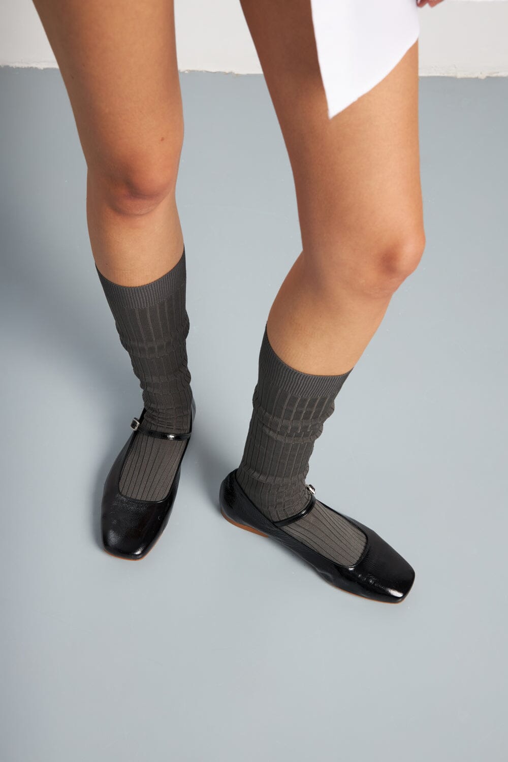 Julieta Mary Janes in Black Patent Leather Flat shoes AUGUSTA 