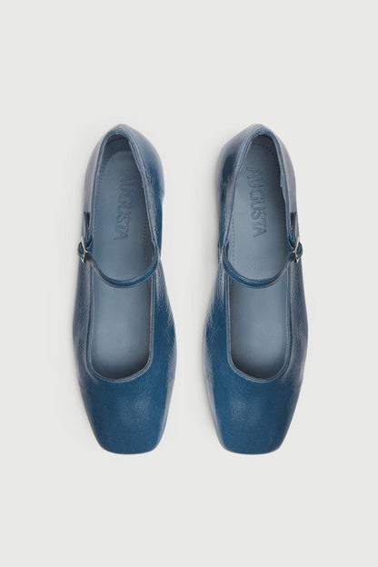 Julieta Mary Janes in Blue Patent Leather Mary Jane AUGUSTA 