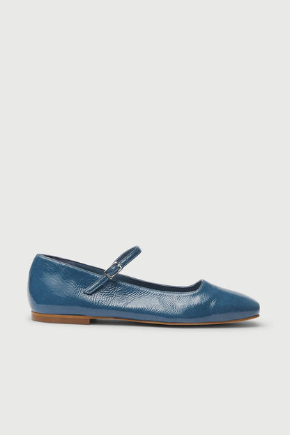 Julieta Mary Janes in Blue Patent Leather Mary Jane AUGUSTA 