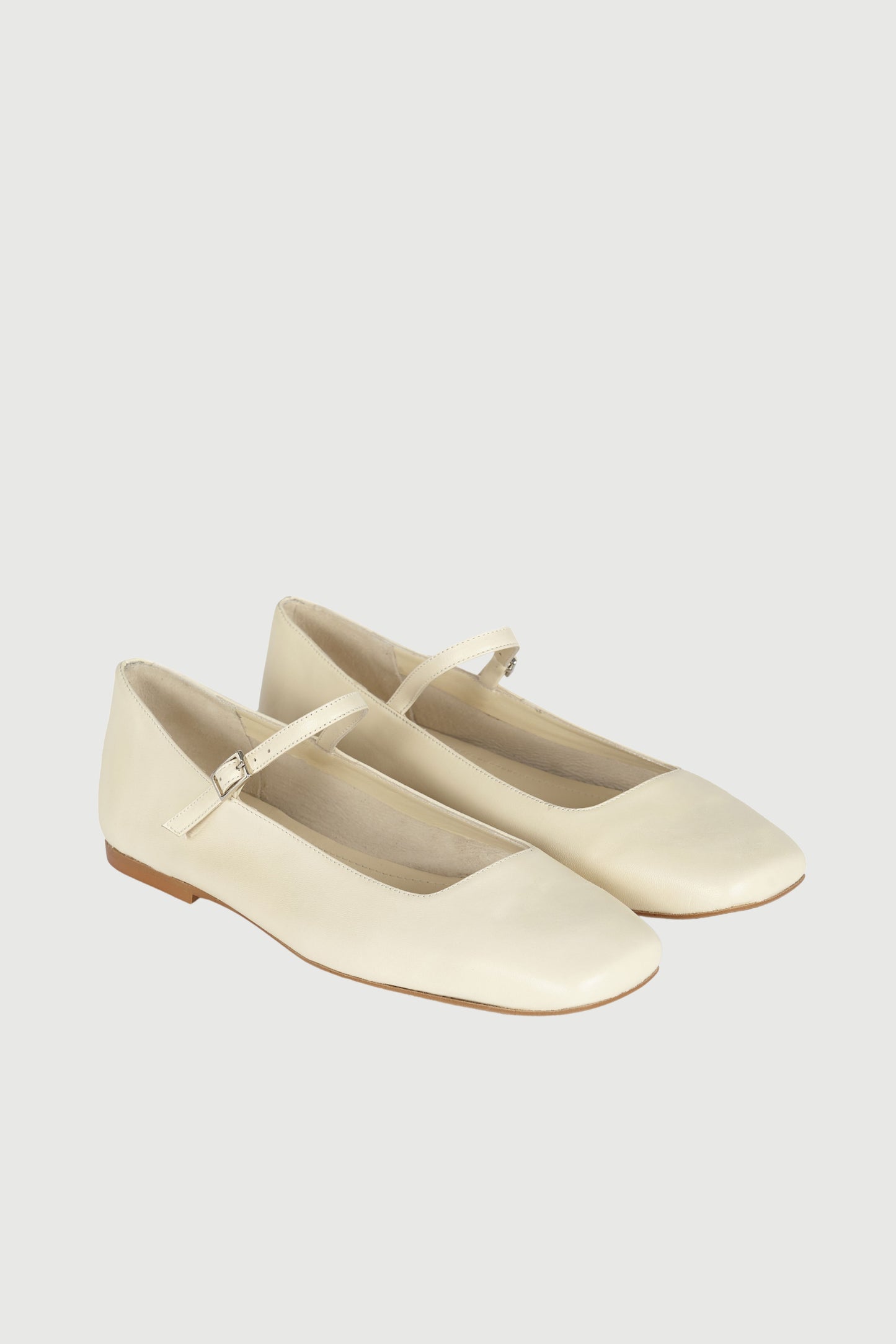 Julieta Mary Janes in Ivory Leather Julieta AUGUSTA 