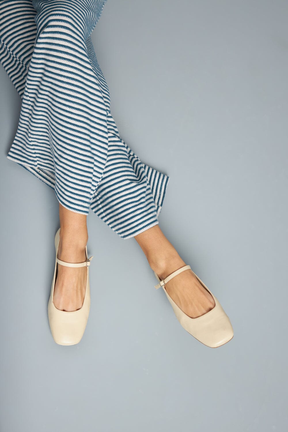 Julieta Mary Janes in Ivory Leather Julieta AUGUSTA 