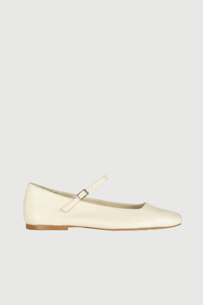 Julieta Mary Janes in Ivory Leather Julieta AUGUSTA 