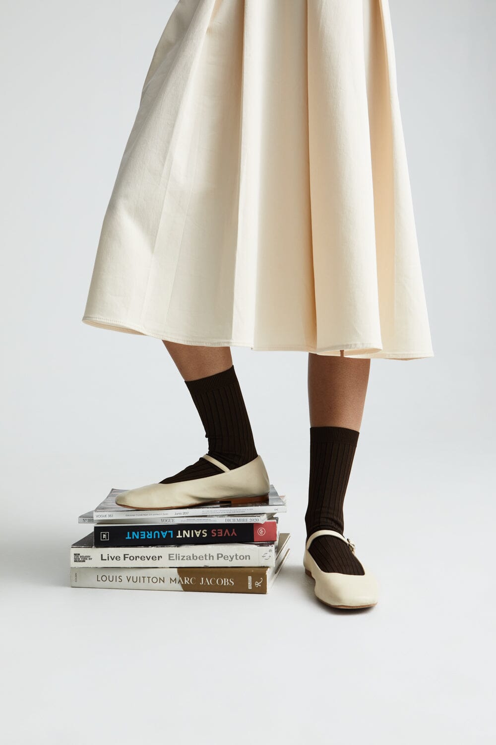 Julieta Mary Janes in Ivory Leather Julieta AUGUSTA 