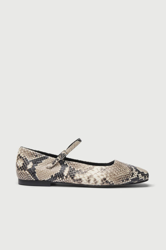Julieta Mary Janes in Snake Print Leather Mary Jane AUGUSTA 
