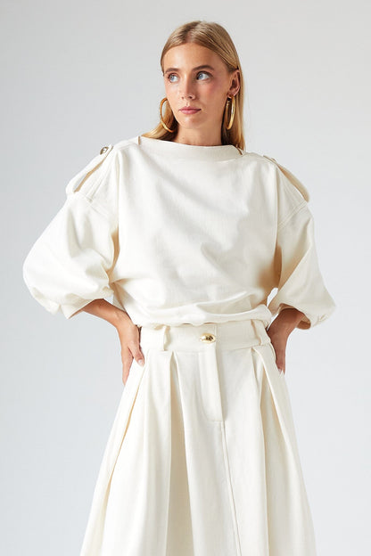 Keaton Skirt Cream Skirts The Label Edition 