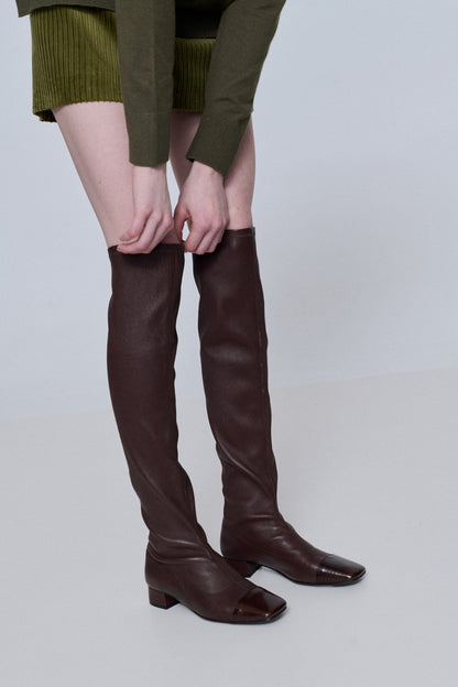 Kendall Boots in Chocolate Leather Boots AUGUSTA 