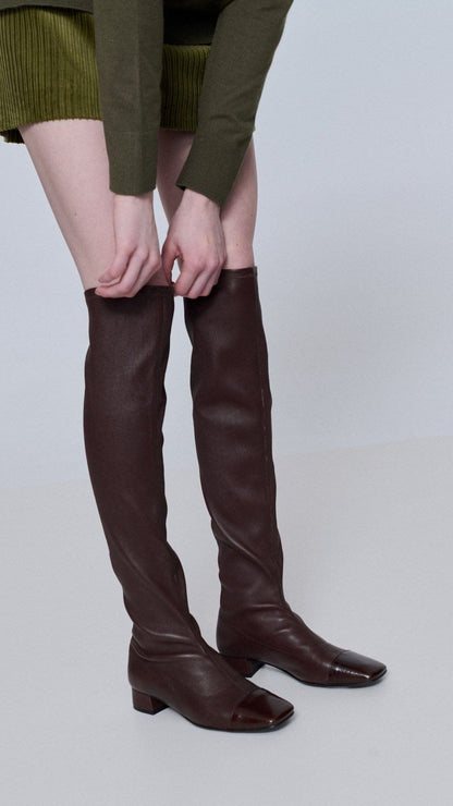 Kendall Boots in Chocolate Leather Boots AUGUSTA 