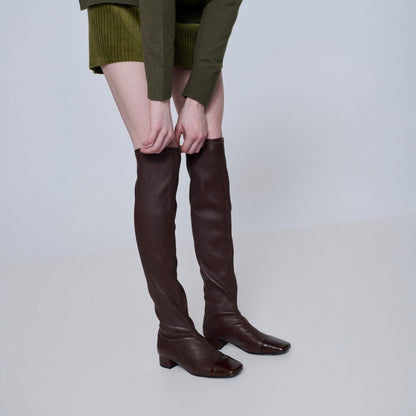 Kendall Boots in Chocolate Leather Boots AUGUSTA 