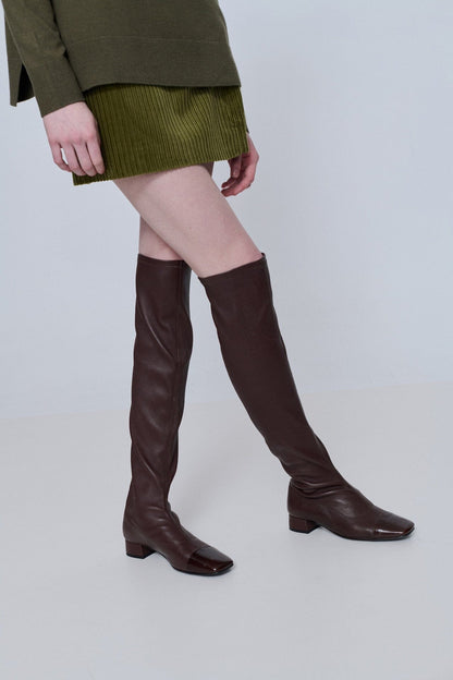 Kendall Boots in Chocolate Leather Boots AUGUSTA 