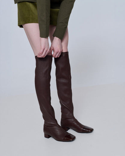 Kendall Boots in Chocolate Leather Boots AUGUSTA 