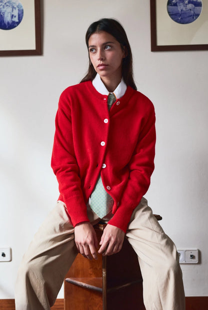 Kent Cardigan Red Sweaters Laia Alen 