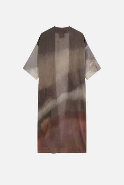 Kimono Charlotte Beige Gris Marron Capes & shawls Atelier Aletheia 