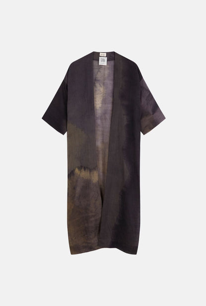 Kimono Charlotte Gold Gris Morado Capes & shawls Atelier Aletheia 