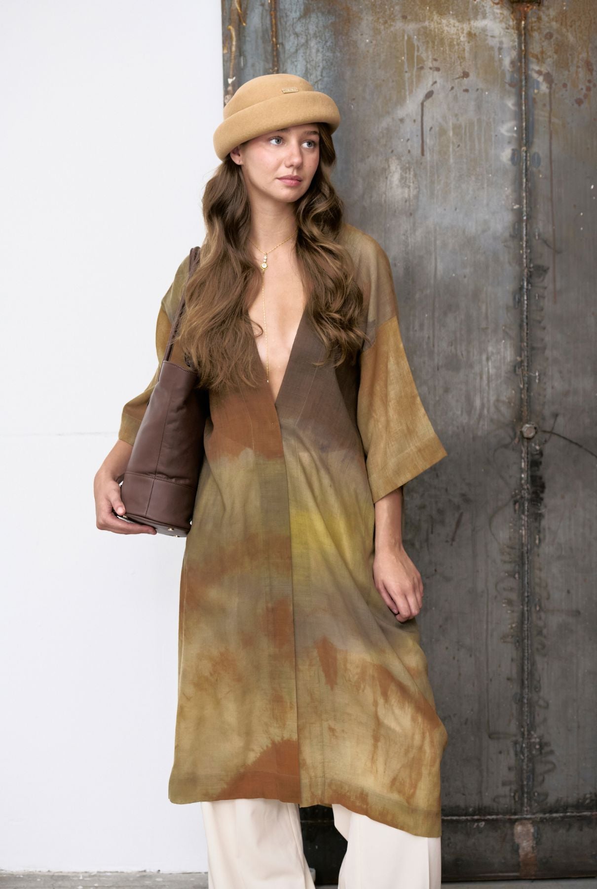 Kimono Charlotte Green Coats Atelier Aletheia 